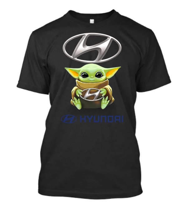 Baby Yoda Holding Hyundai T-Shirt