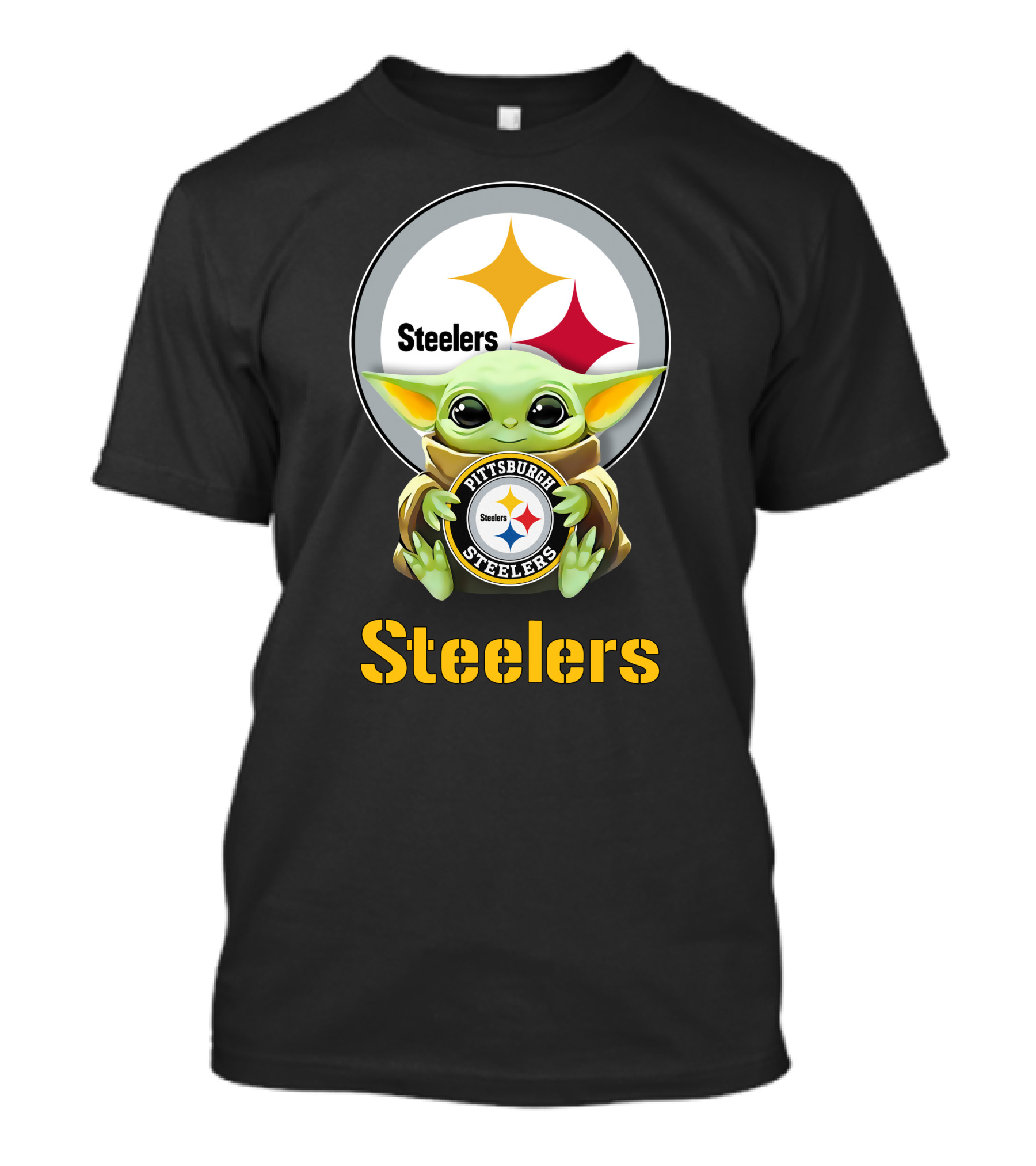 Baby Yoda Pittsburgh Steelers Hug Steelers T-Shirt