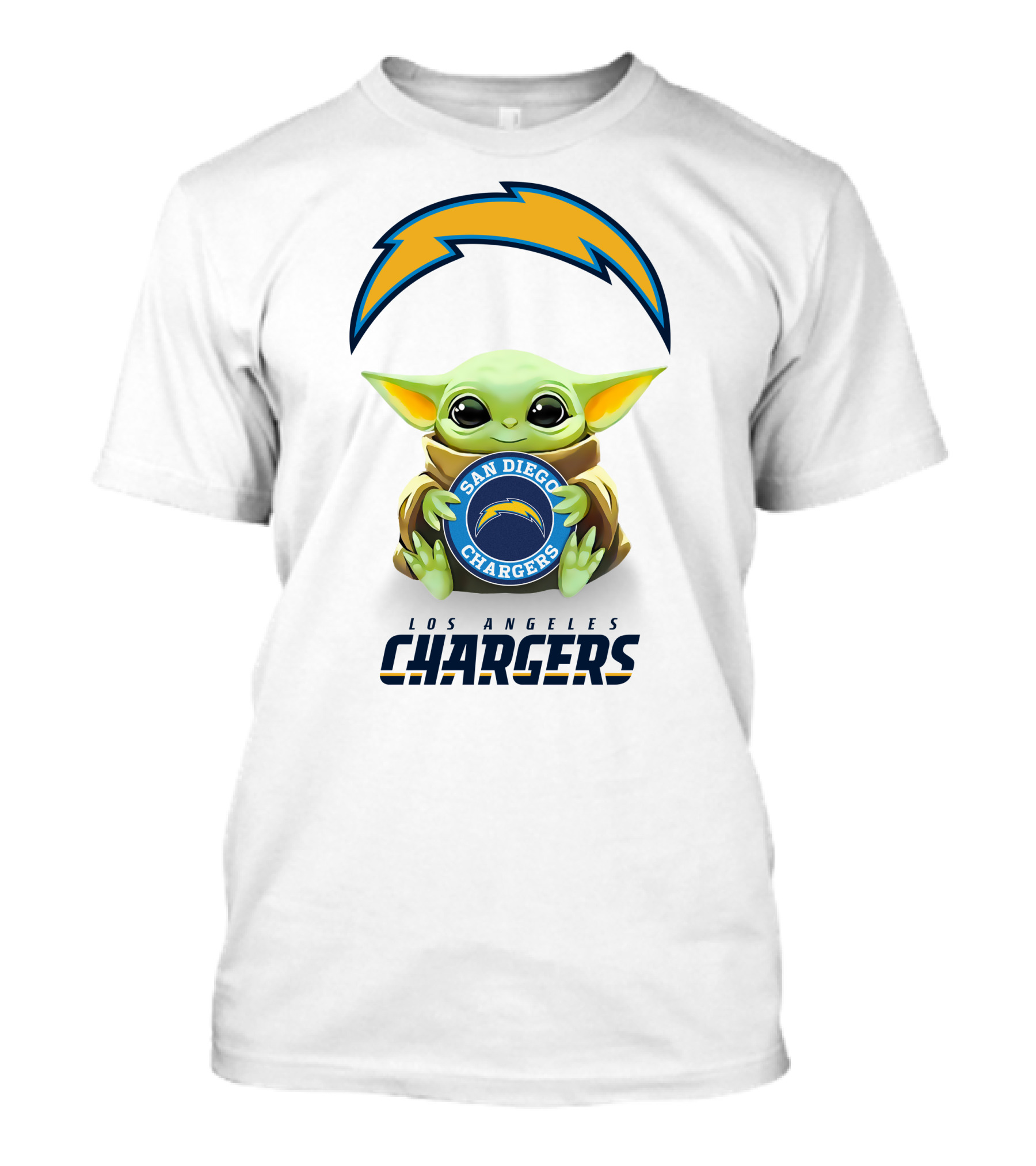 Baby Yoda Hug Los Angeles Chargers San Diego Chargers T-Shirt