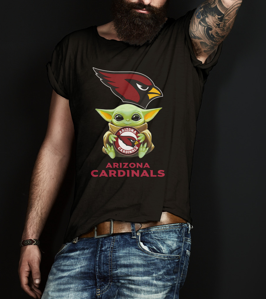Star Wars Baby Yoda Arizona Cardinals Hug T-Shirt