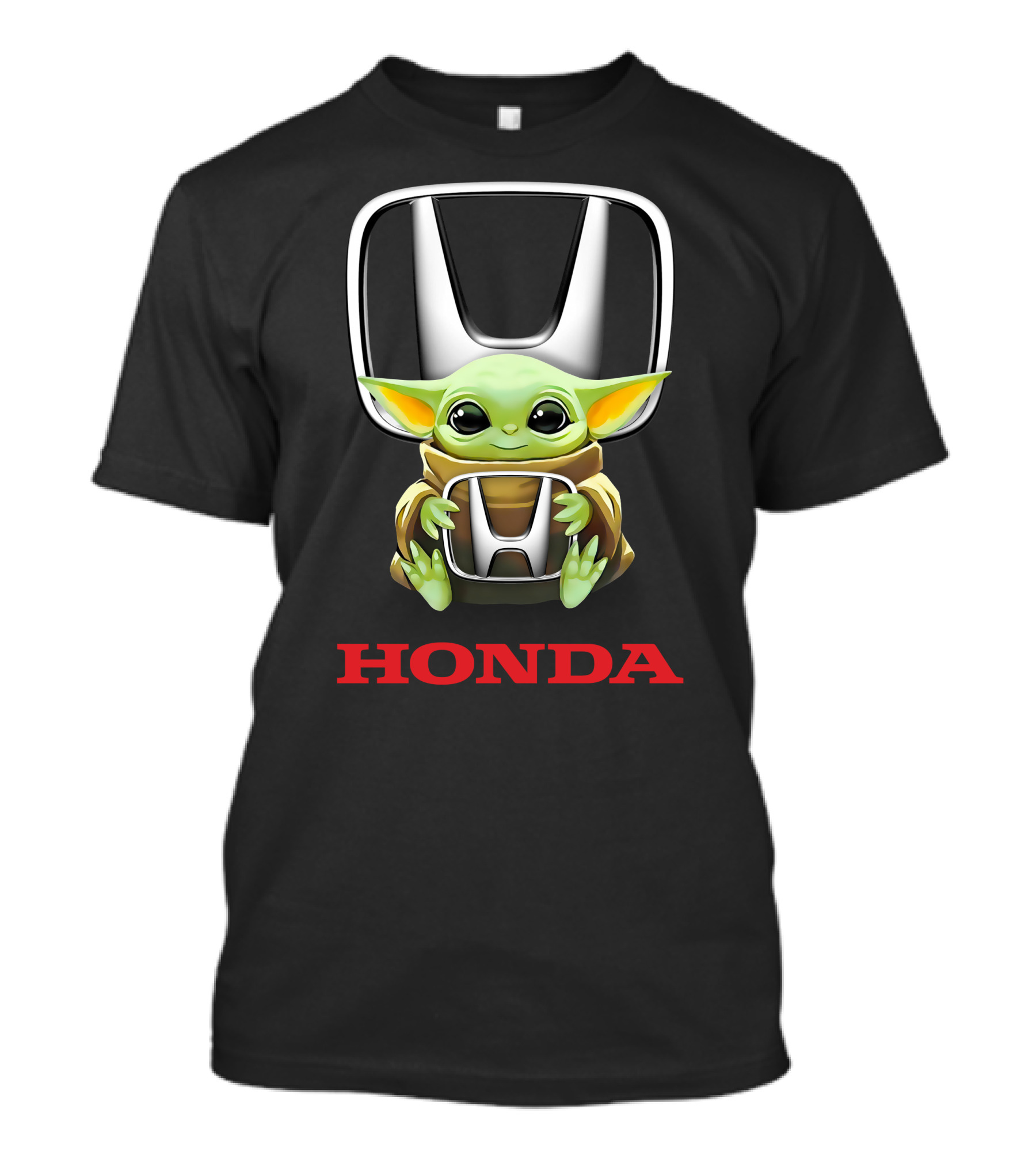Star Wars Baby Yoda Holding Honda Emblem T-Shirt