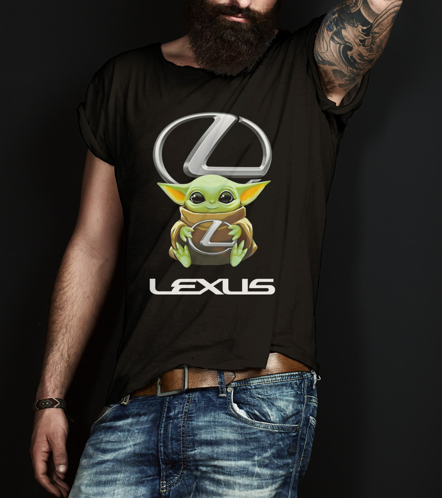 Grogu Holding Lexus Logo With Iconic Emblem T-Shirt