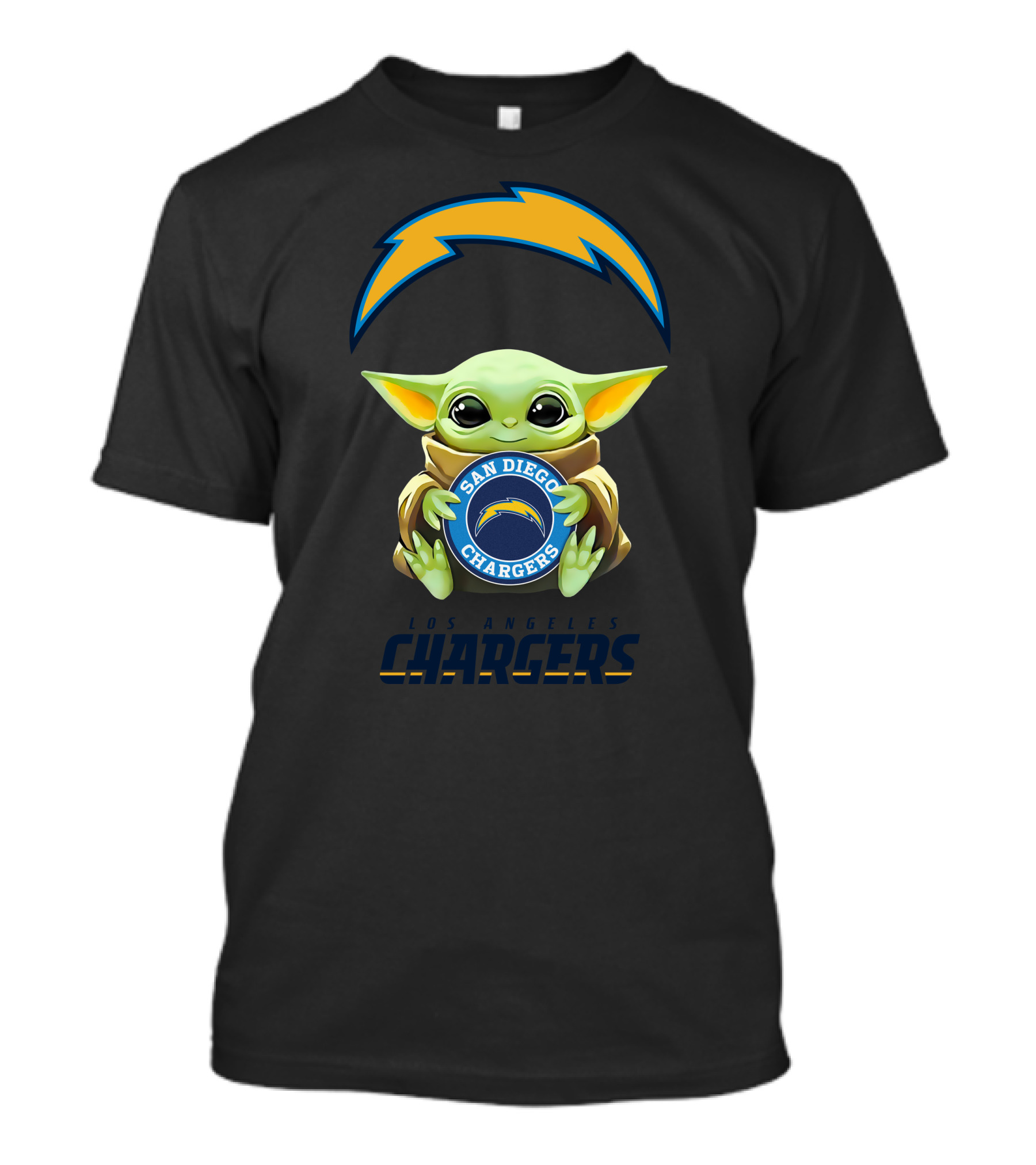 Grogu Hug Los Angeles Chargers San Diego Chargers T-Shirt