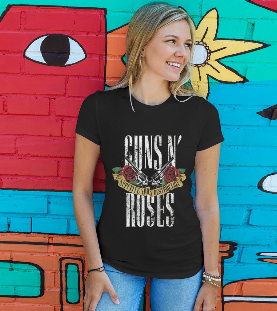 Guns N' Roses Appetite For Destruction Roses Pistols T-Shirt
