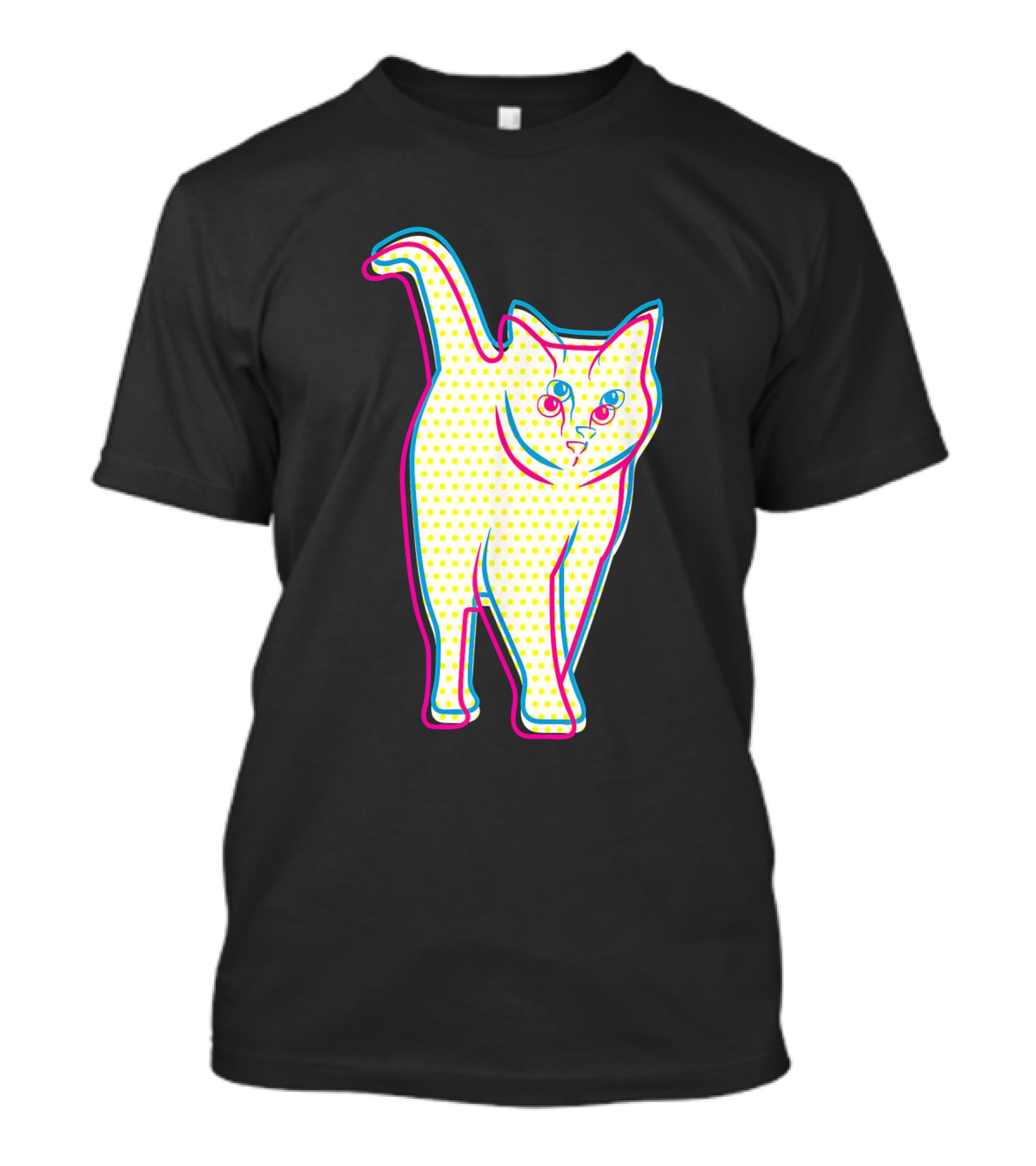 Psychedelic Cool Cat Pop Art For Cat Lovers In Vibrant Colors T-Shirt