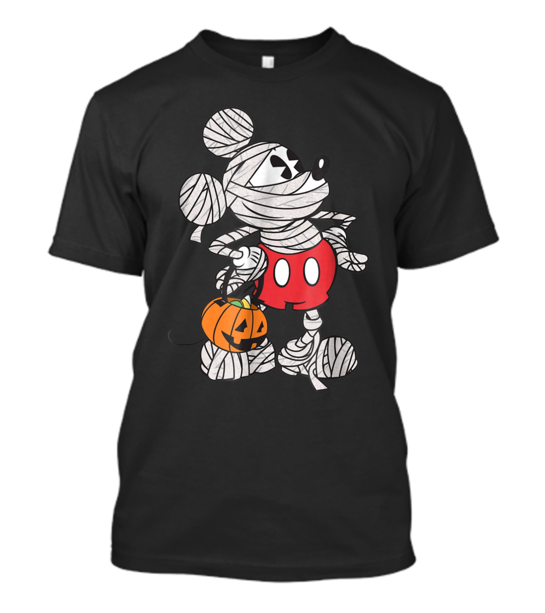 Mickey Mouse Halloween Mummy With Pumpkin Trick-or-Treat Bag T-Shirt