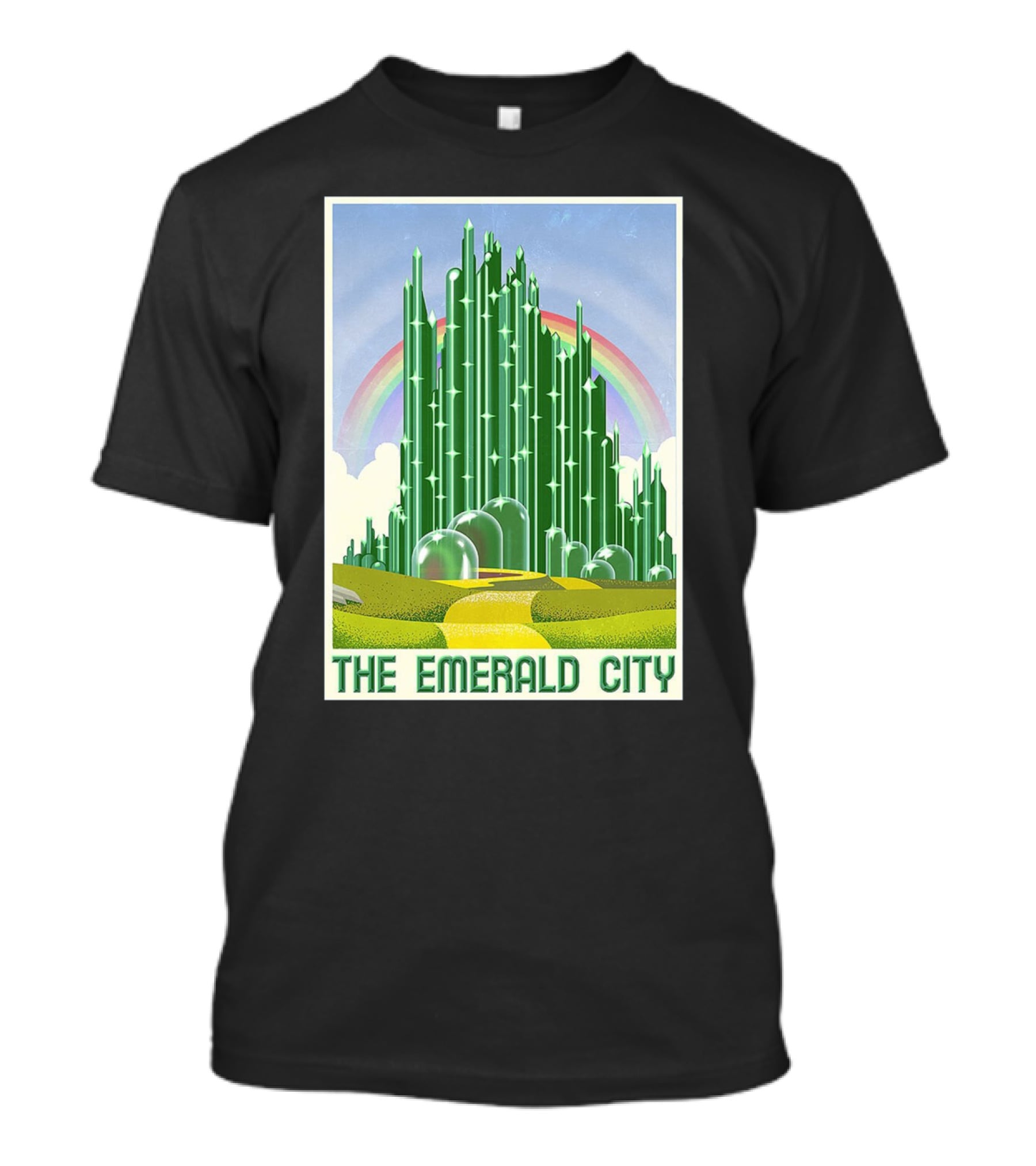 The Emerald City Landmarks Rainbow Road Journey T-Shirt