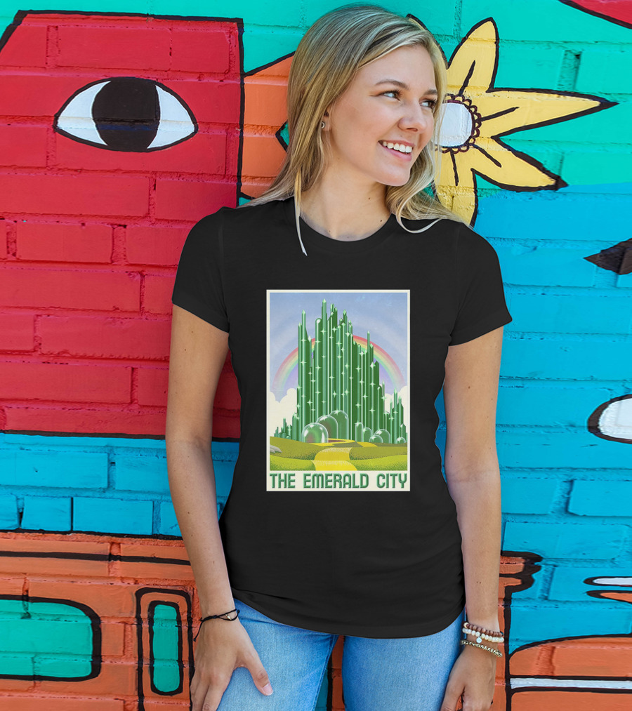 The Emerald City Landmarks Rainbow Road Journey T-Shirt