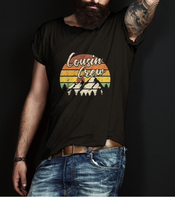 Cousin Crew Mountain Sunset Summer Camping Adventure T-Shirt