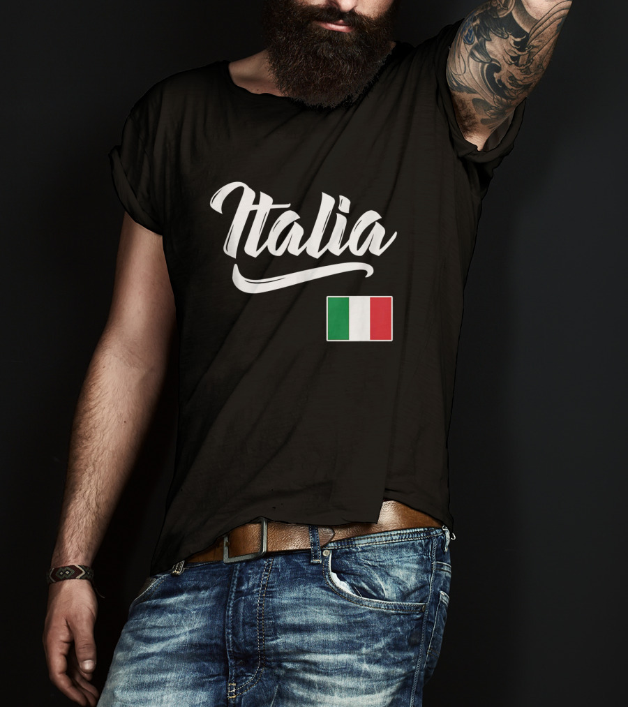 Italia Italian Flag Italy Italiano Heritage Iconic Symbol Recognition T-Shirt