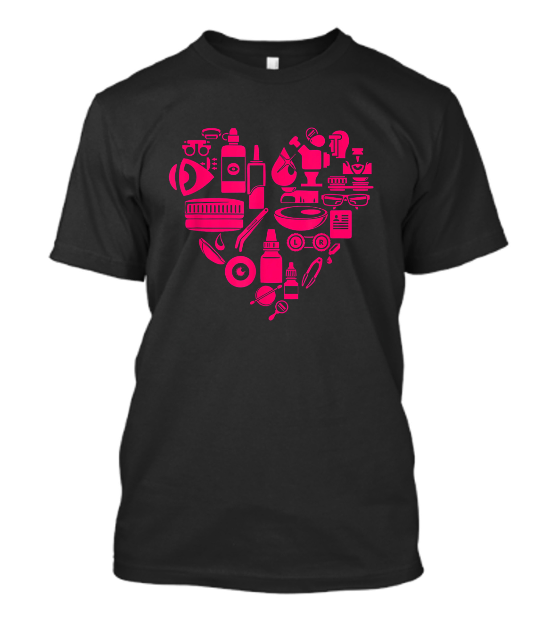 Heart Shaped Optometry Tools For Passionate Optometrists T-Shirt