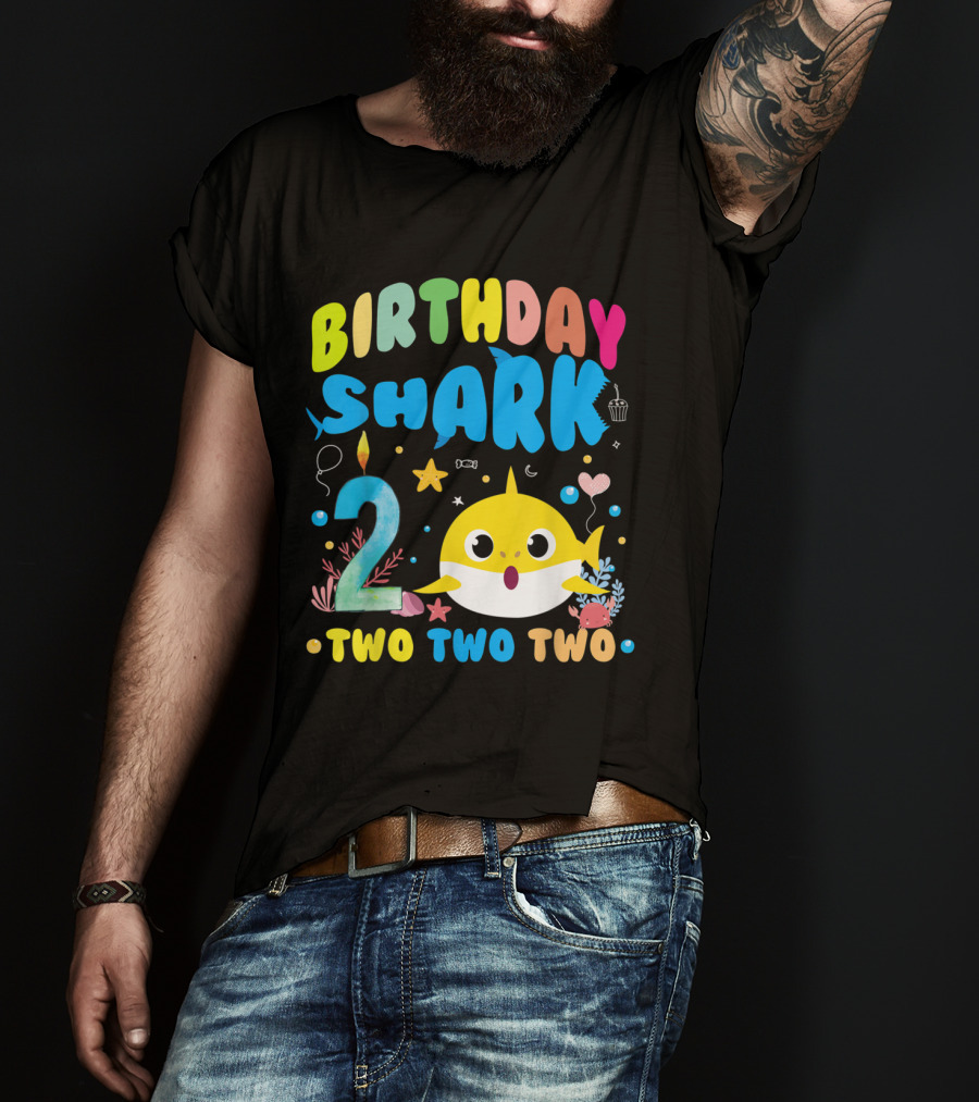 Birthday Shark 2 Two Two Two T-Shirt