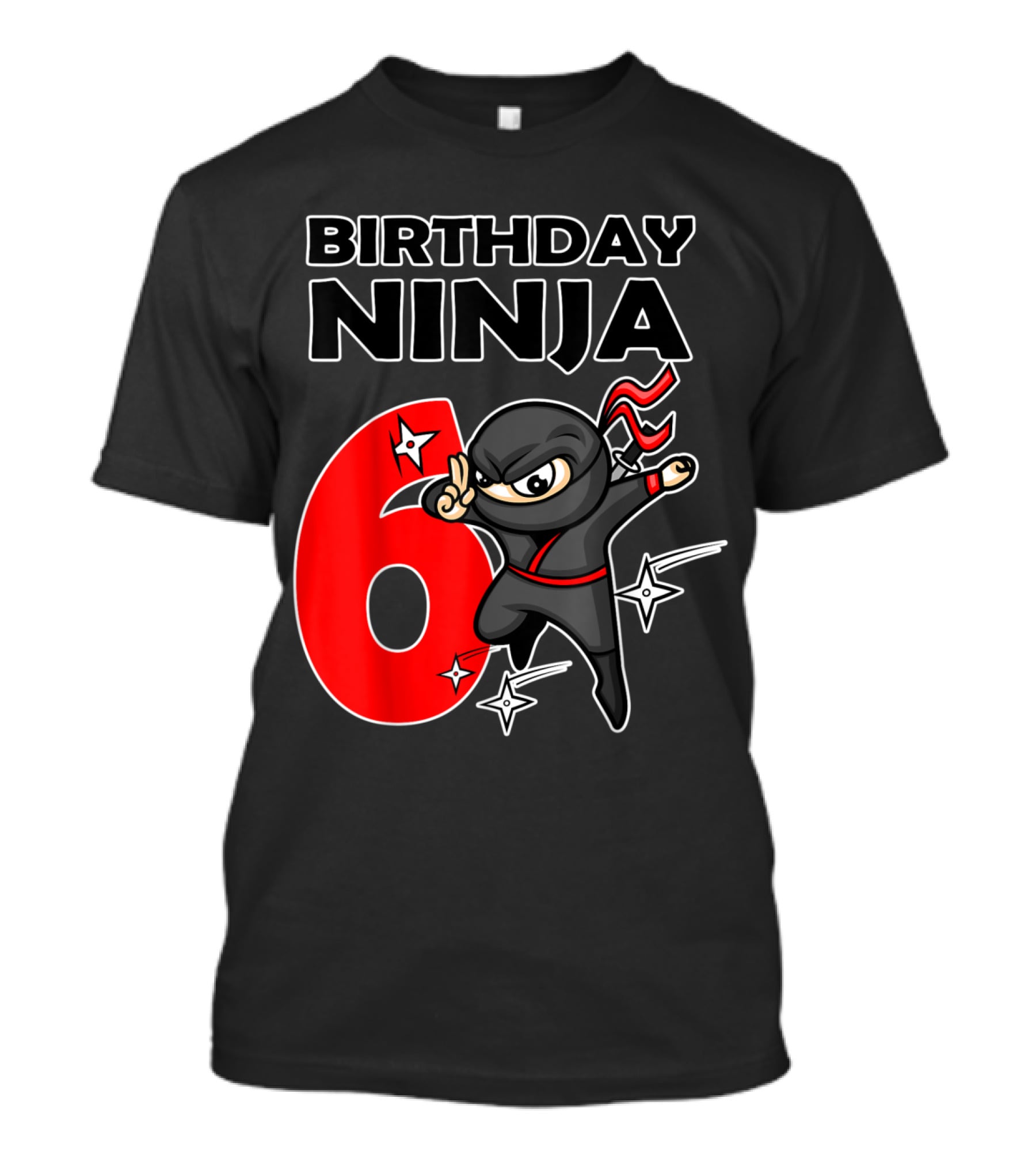 Birthday Ninja 6 Year Old Birthday T-Shirt