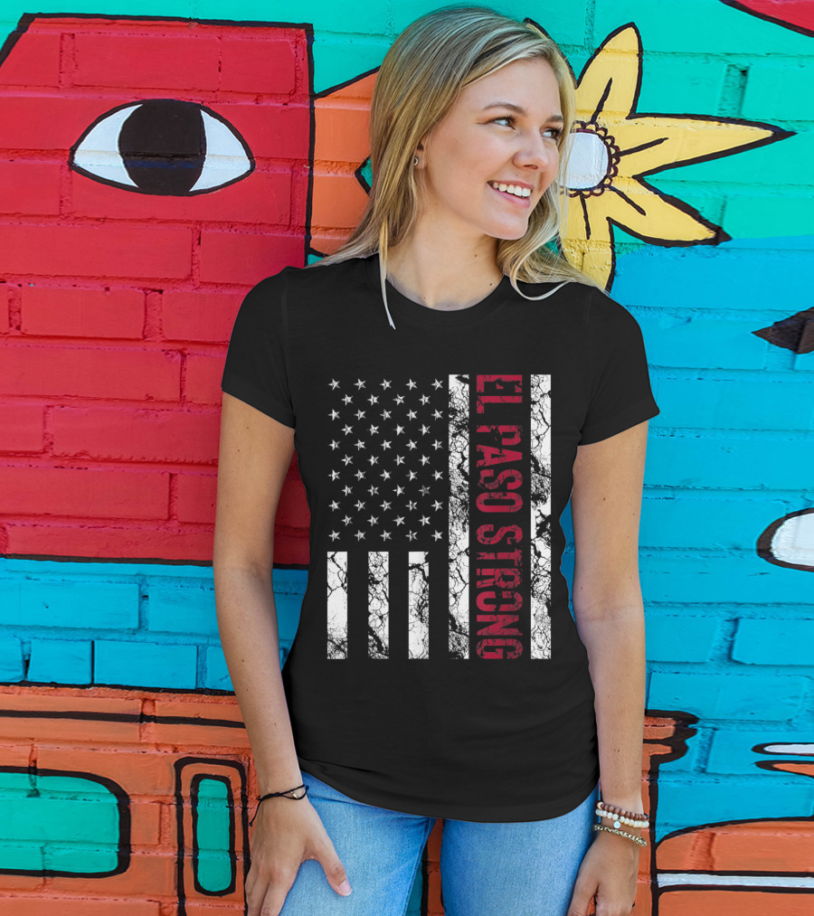 El Paso Strong Distressed American Flag T-Shirt