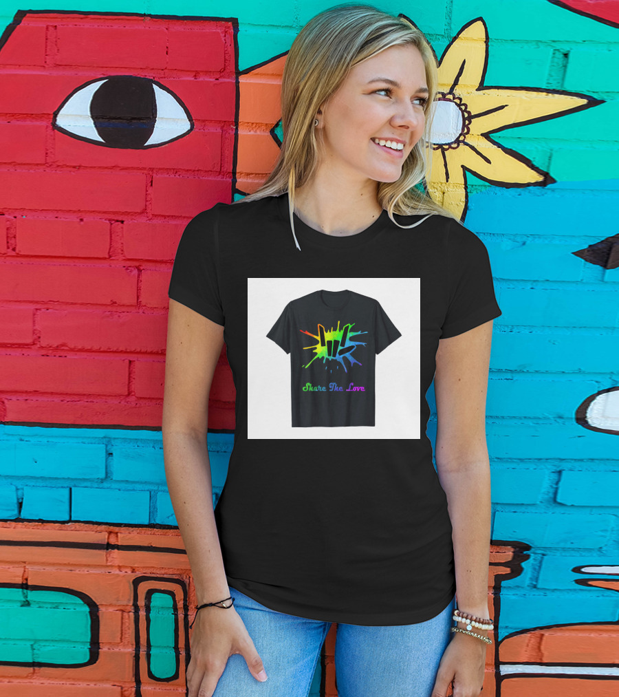 Share The Love Colorful Splash T-Shirt