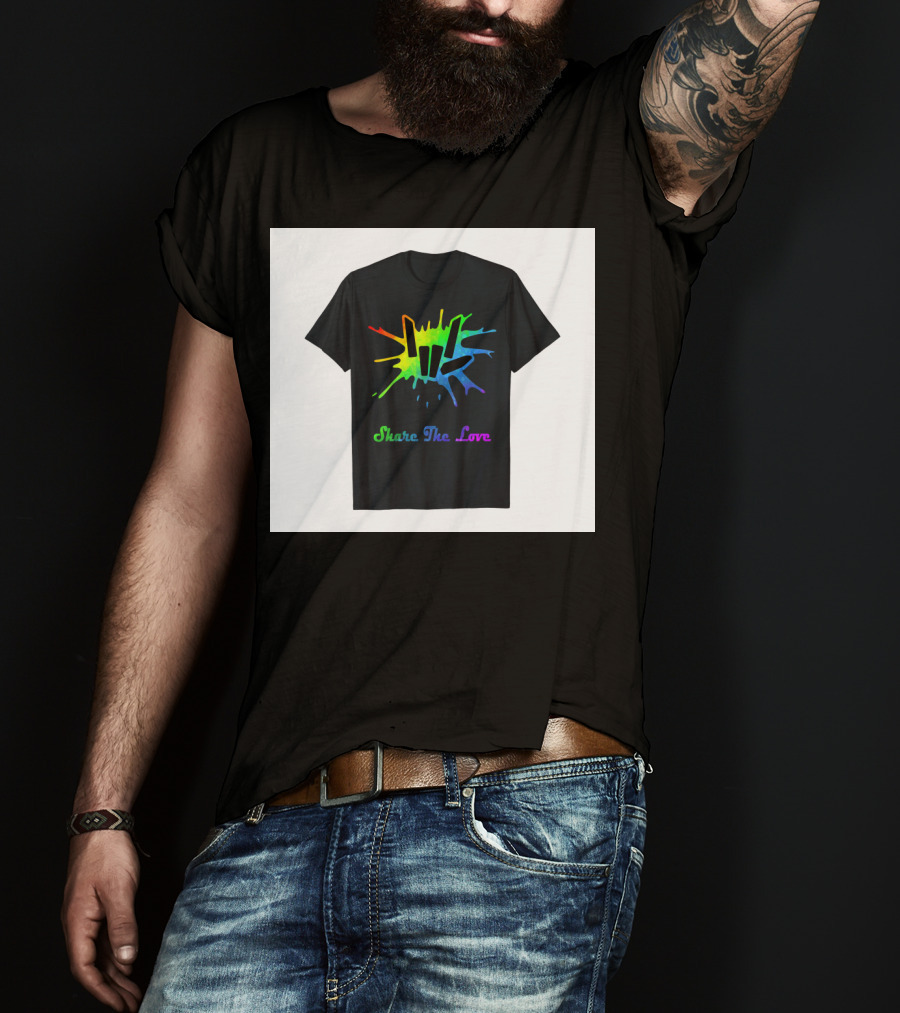 Share The Love Colorful Splash T-Shirt