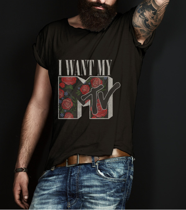 I Want My MTV Floral Roses T-Shirt