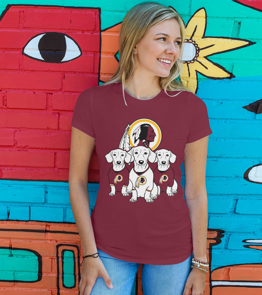 Dachshund Redskins Fan Trio T-Shirt