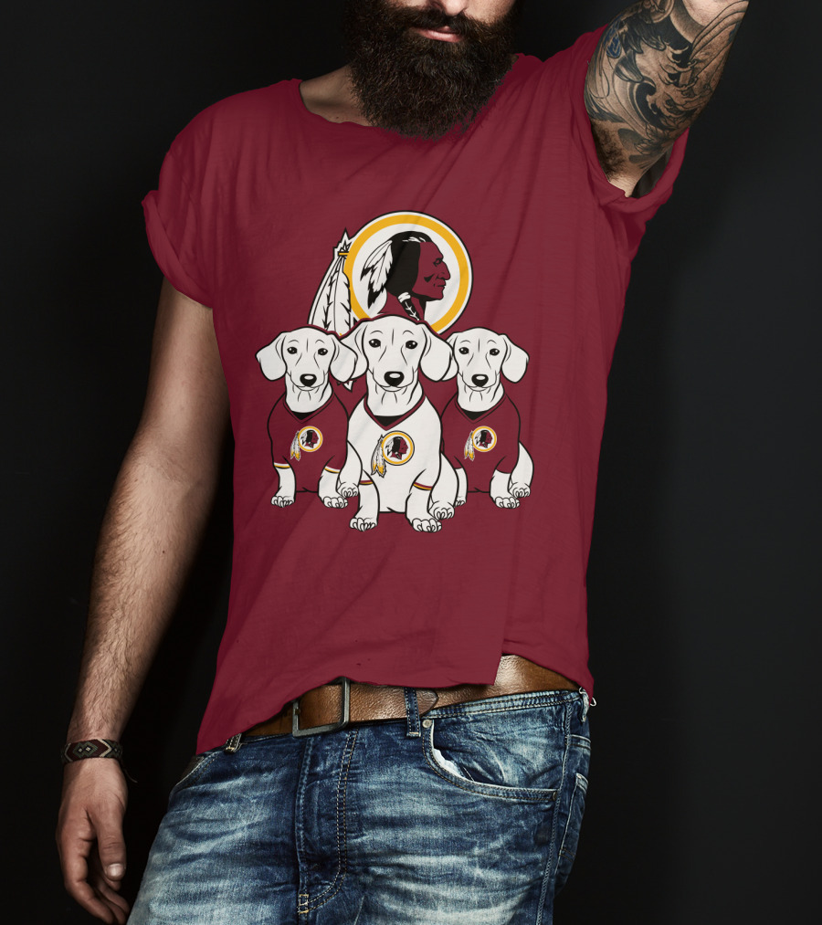 Dachshund Redskins Fan Trio T-Shirt