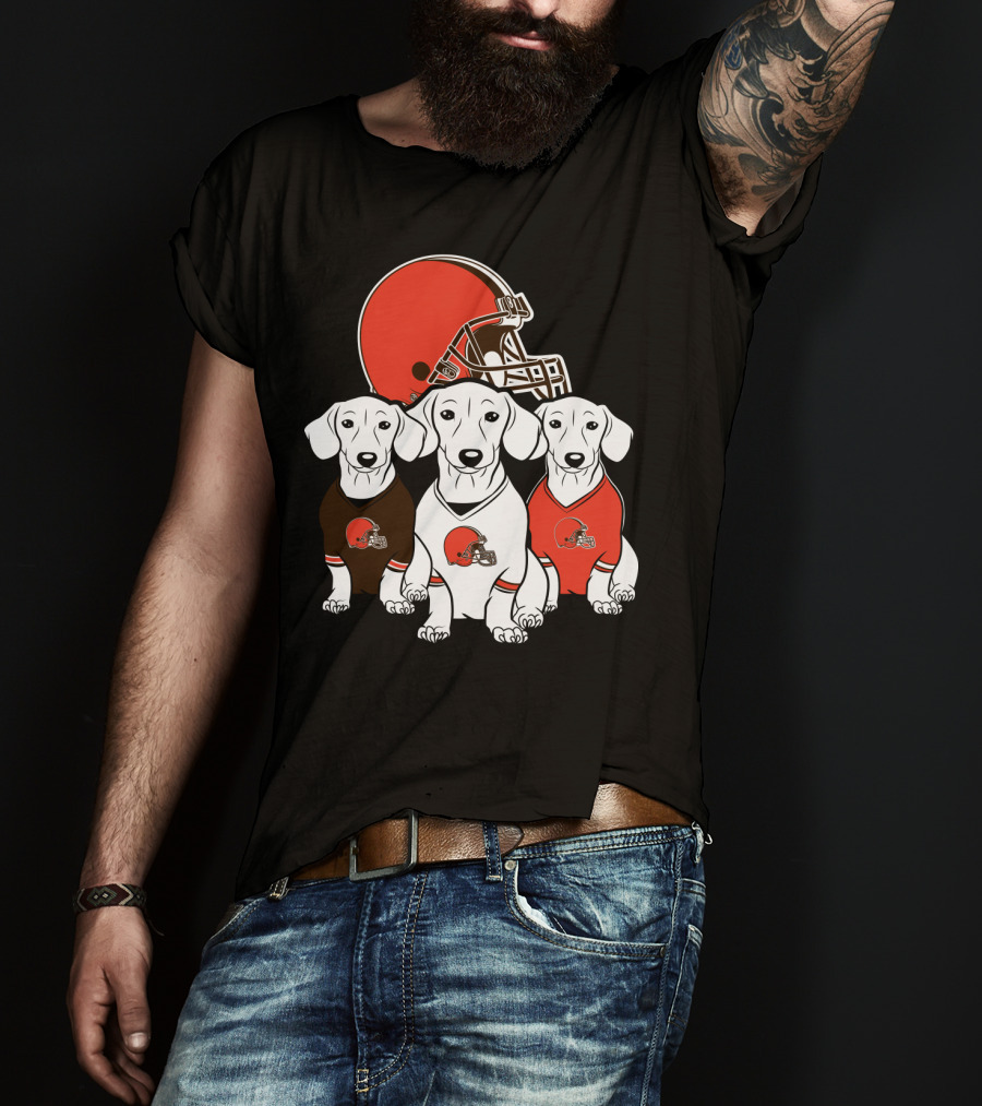 Cleveland Browns Dachshund Dog T-Shirt