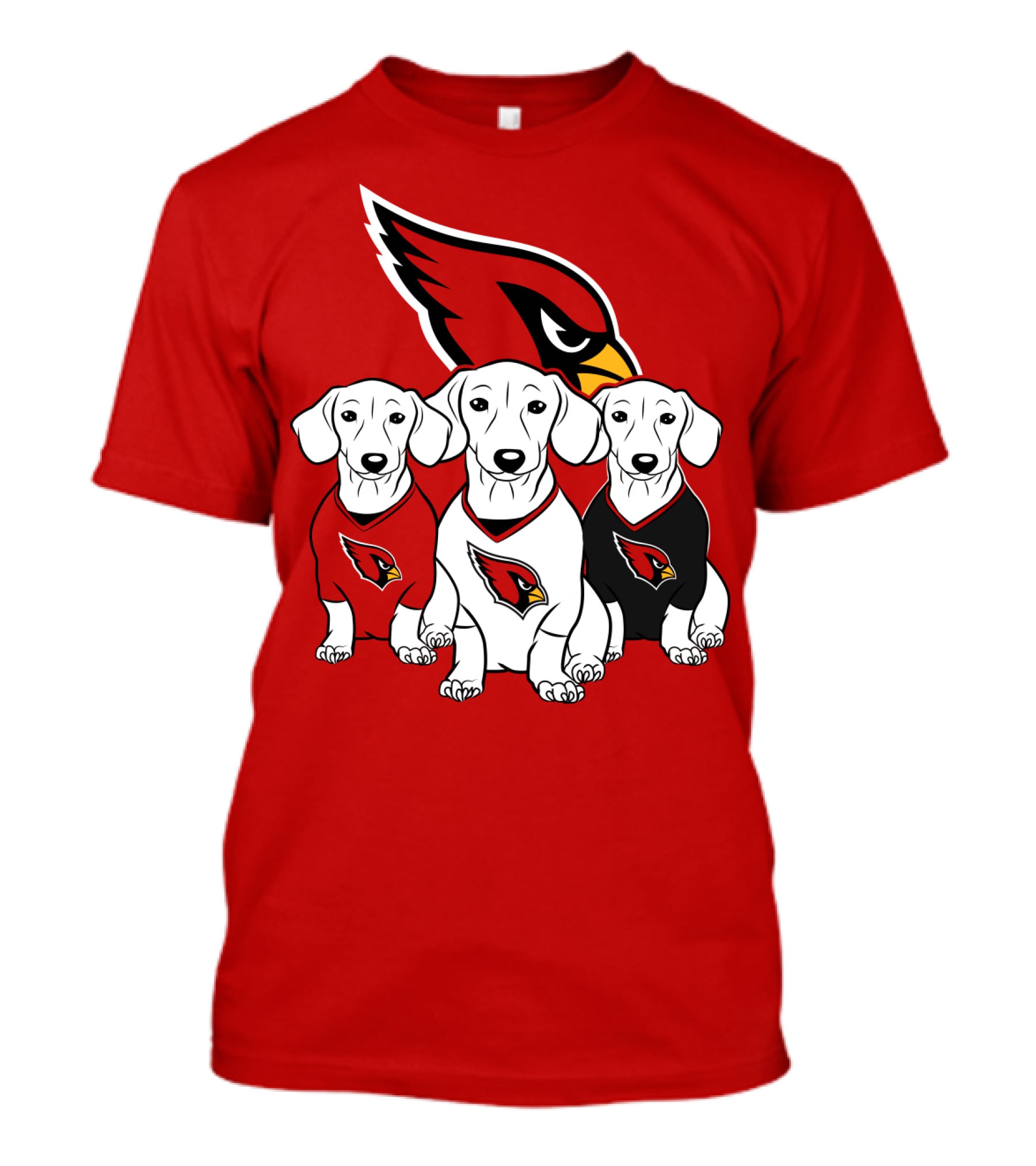 Arizona Cardinals Dachshund Trio T-Shirt