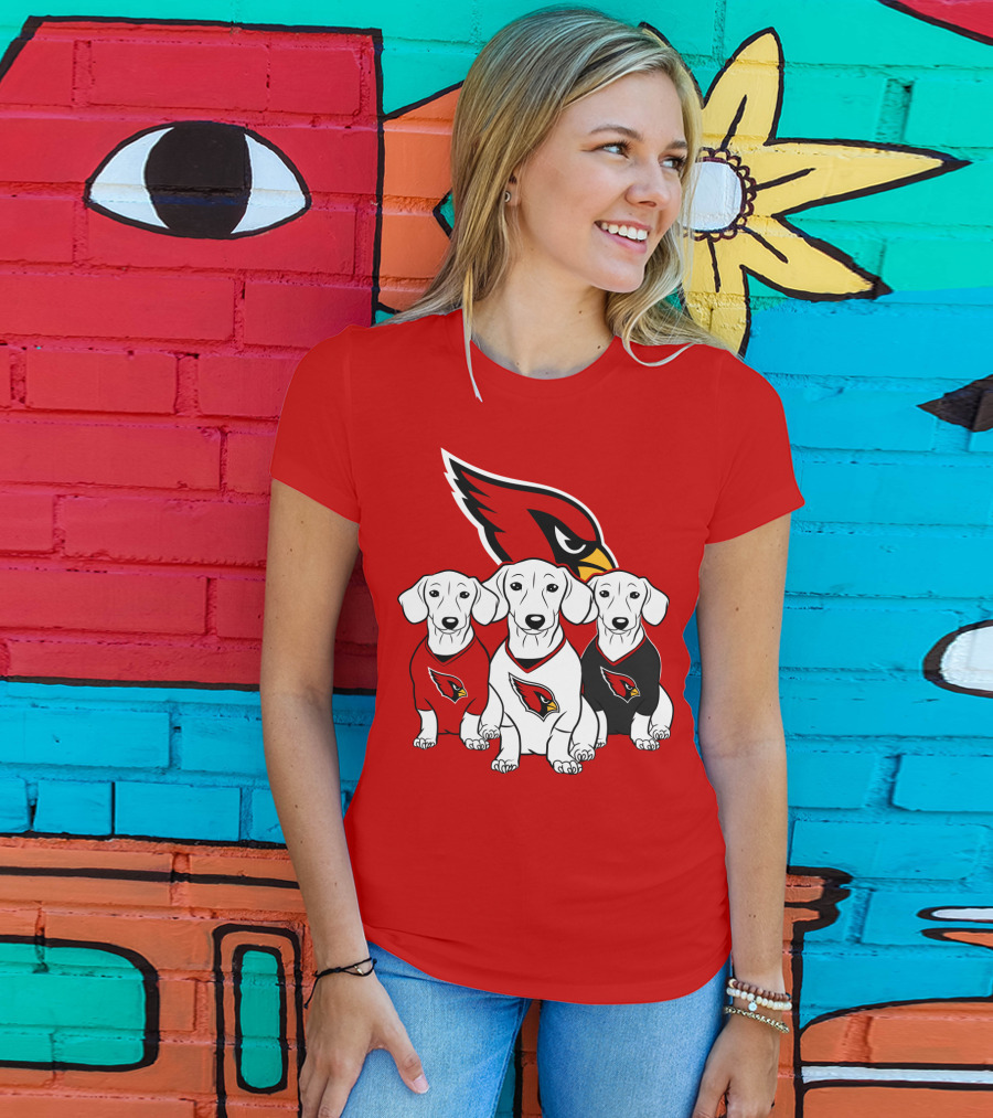 Arizona Cardinals Dachshund Trio T-Shirt