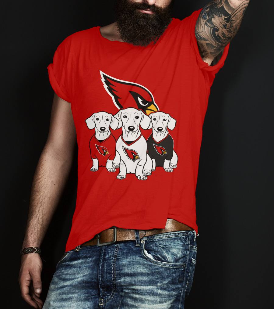 Arizona Cardinals Dachshund Trio T-Shirt