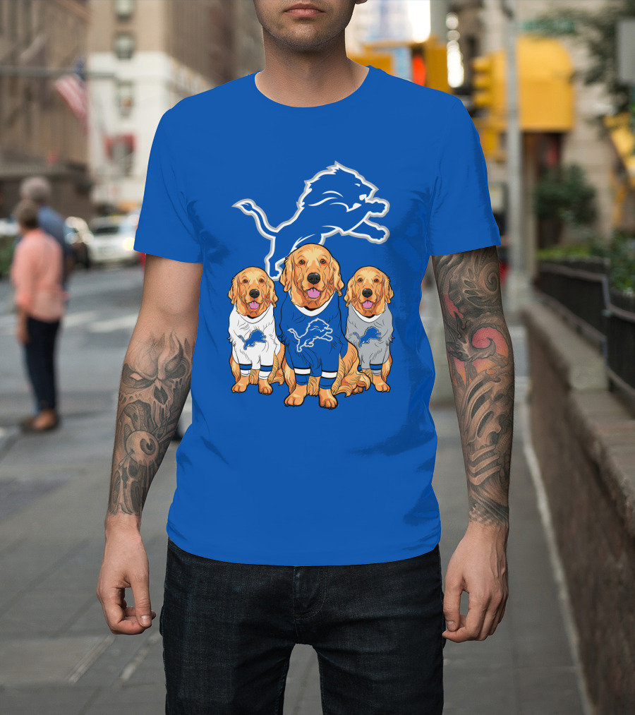 Detroit Lions Golden Retrievers T-Shirt