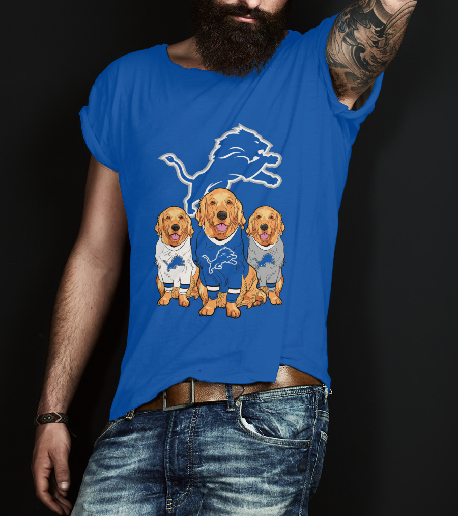 Detroit Lions Golden Retrievers T-Shirt