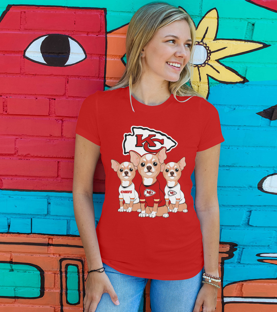 Kansas City Chiefs Chihuahuas T-Shirt