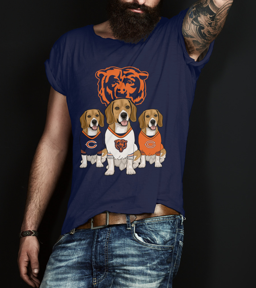 Chicago Bears Beagle Trio T-Shirt