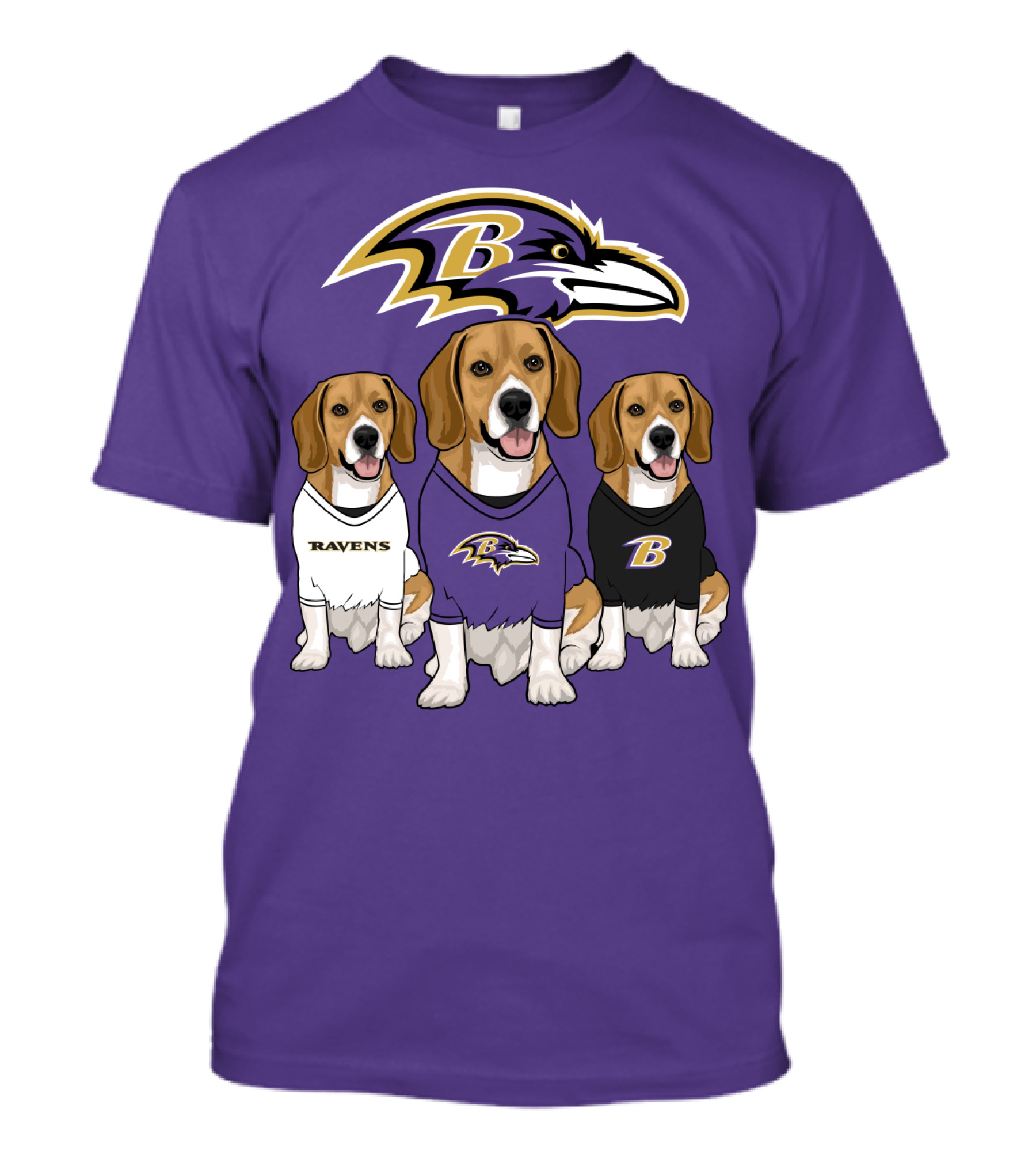 Baltimore Ravens Beagle Trio T-Shirt