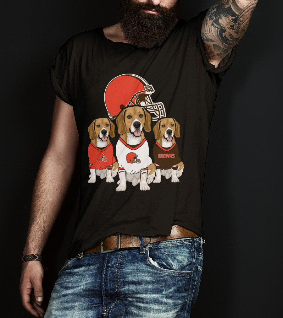 Cleveland Browns Beagles T-Shirt