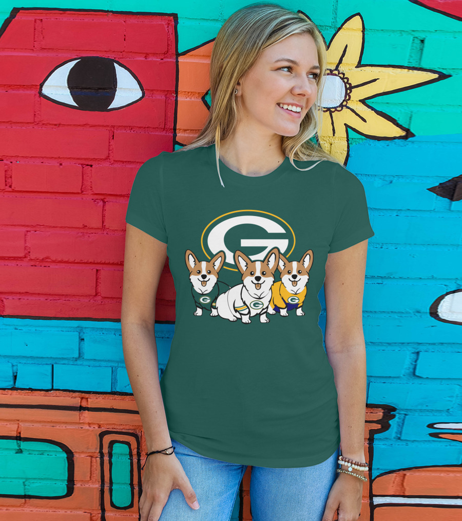 Green Bay Packers Corgi T-Shirt