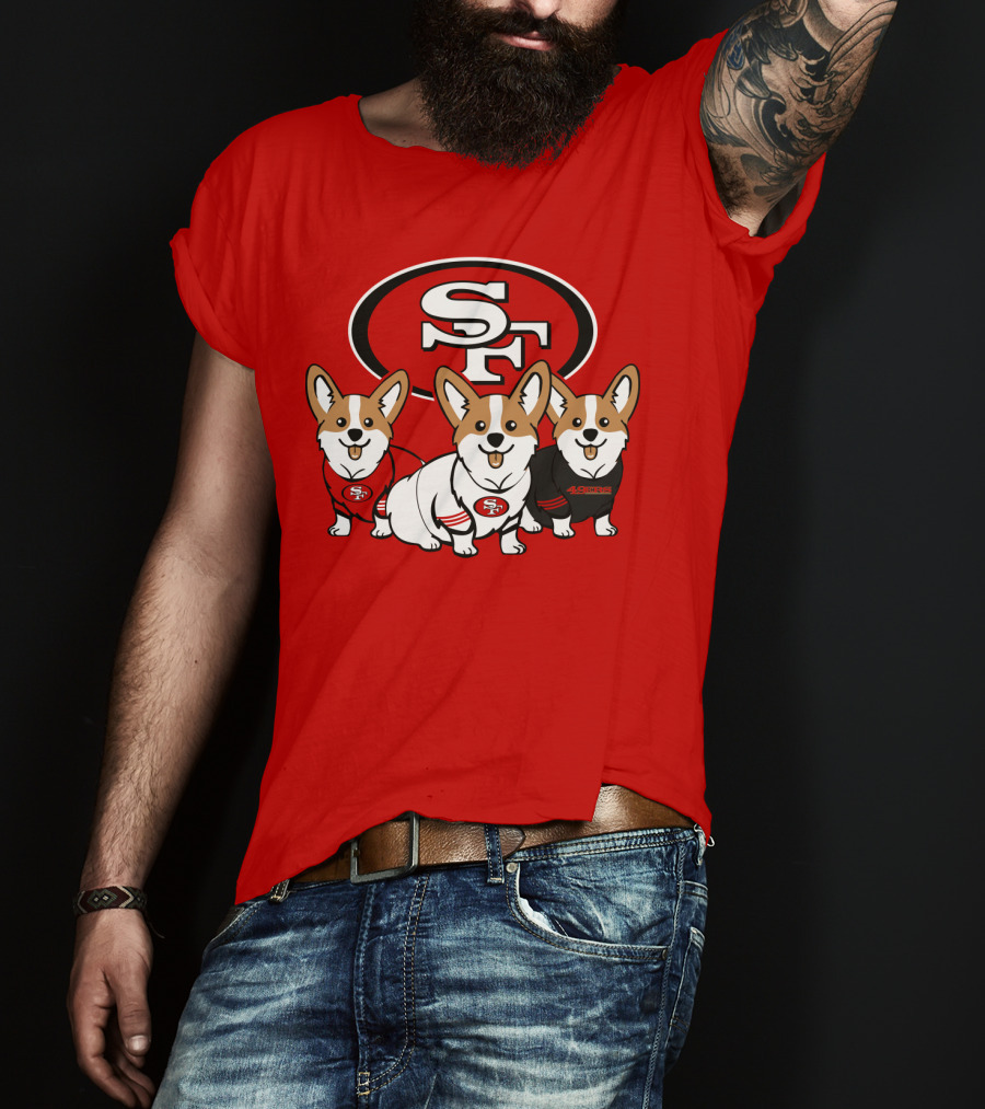 San Francisco 49ers Corgi  T-Shirt