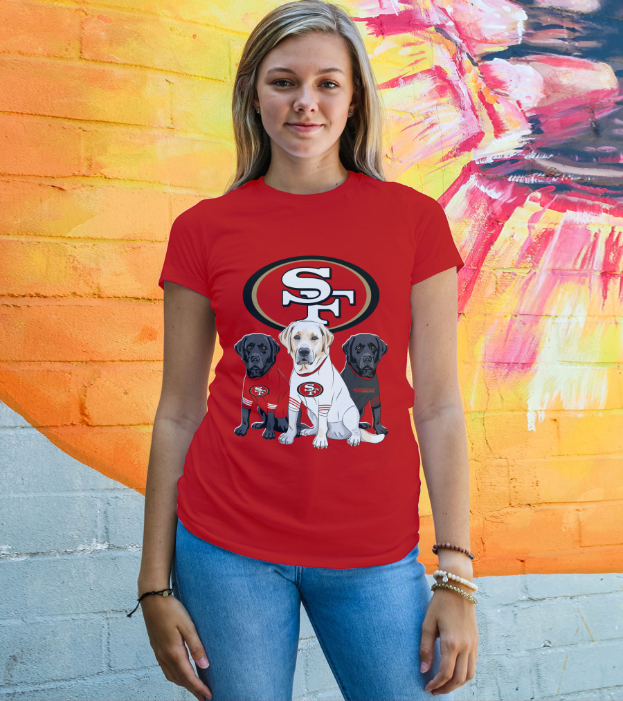 San Francisco 49ers Labrador Retriever Trio T-Shirt