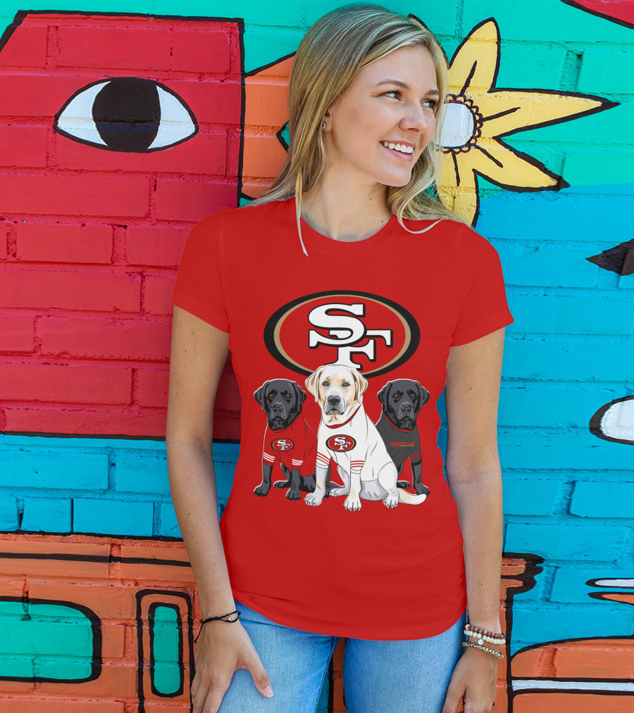 San Francisco 49ers Labrador Retriever Trio T-Shirt