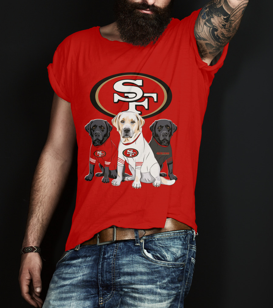 San Francisco 49ers Labrador Retriever Trio T-Shirt