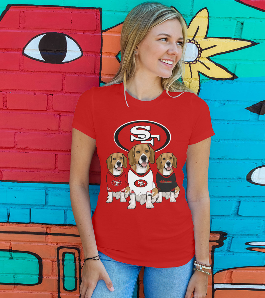 San Francisco 49ers Beagle Trio T-Shirt