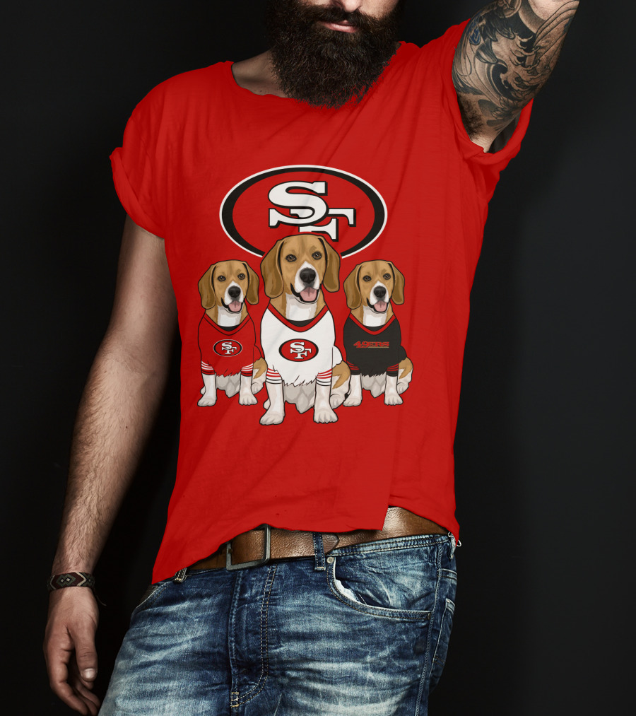 San Francisco 49ers Beagle Trio T-Shirt