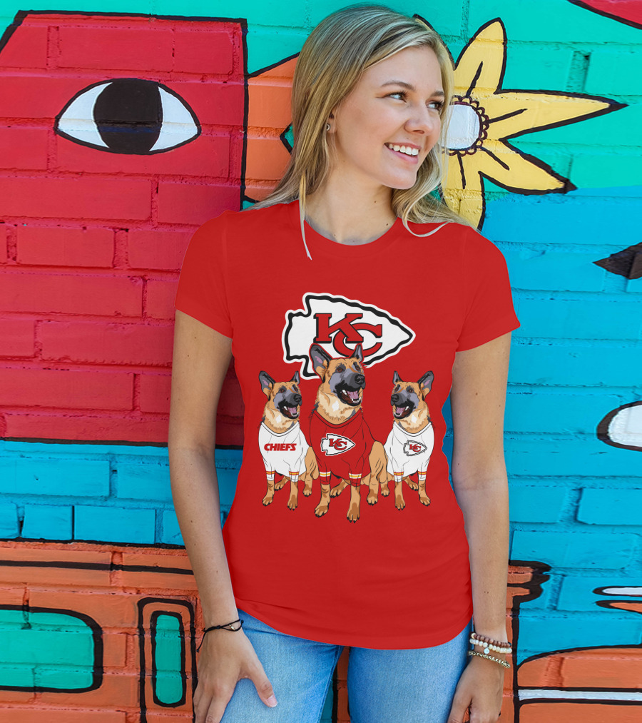 Kansas City Chiefs  German Shepherd T-Shirt