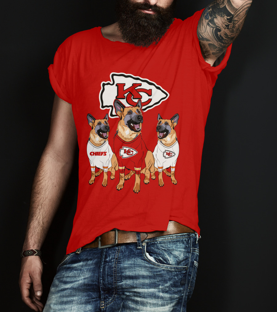 Kansas City Chiefs  German Shepherd T-Shirt