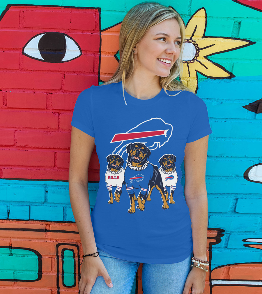 Buffalo Bills Rottweiler Trio Blue Spirit T-Shirt