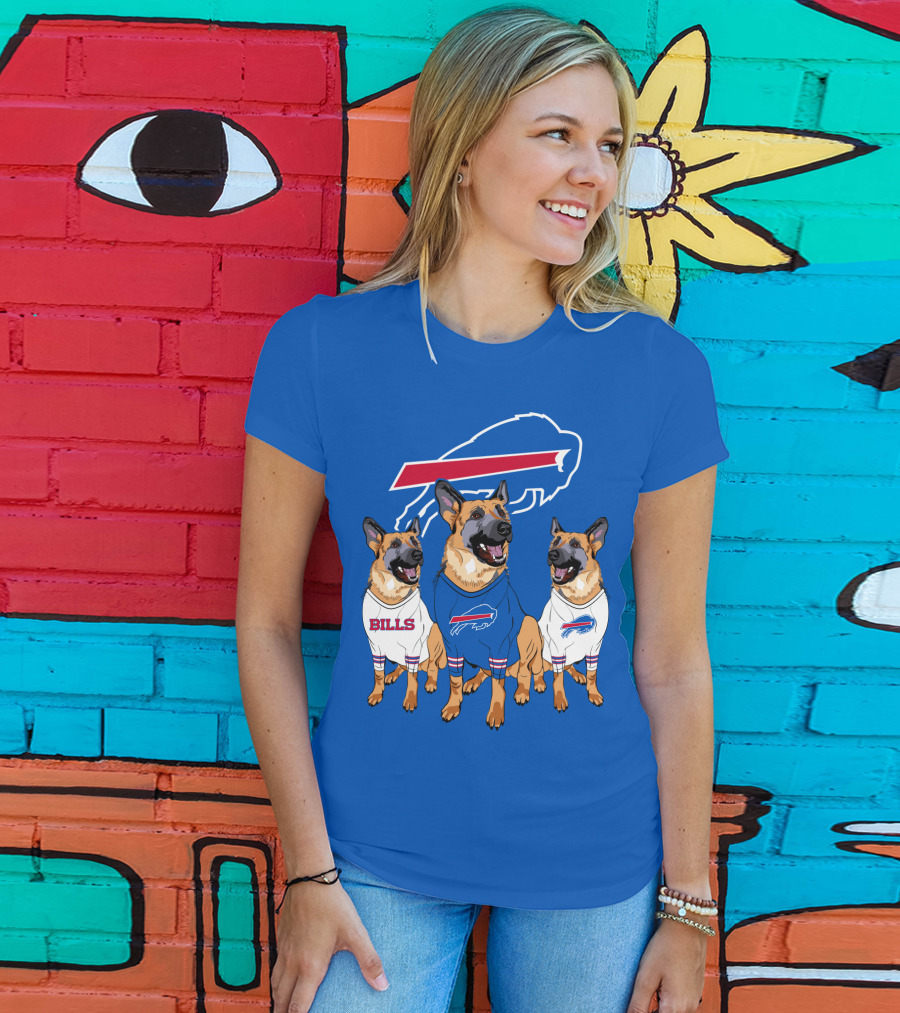 Buffalo Bills German Shepherd Trio T-Shirt