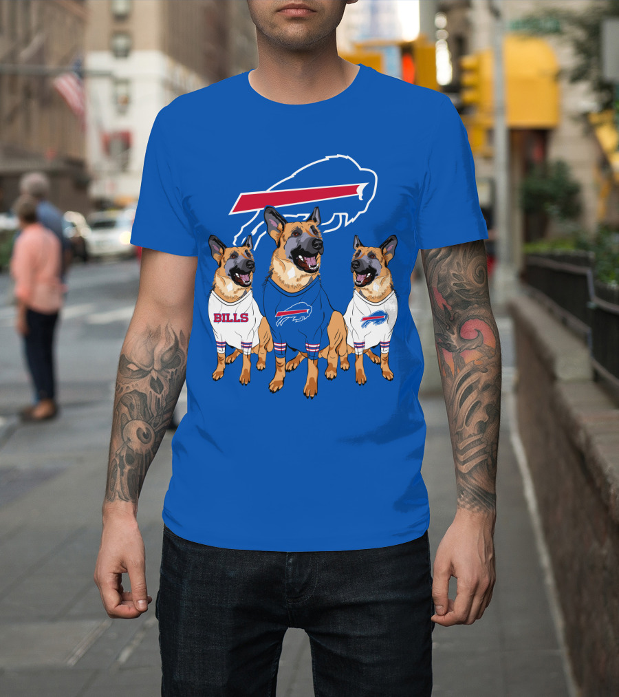 Buffalo Bills German Shepherd Trio T-Shirt