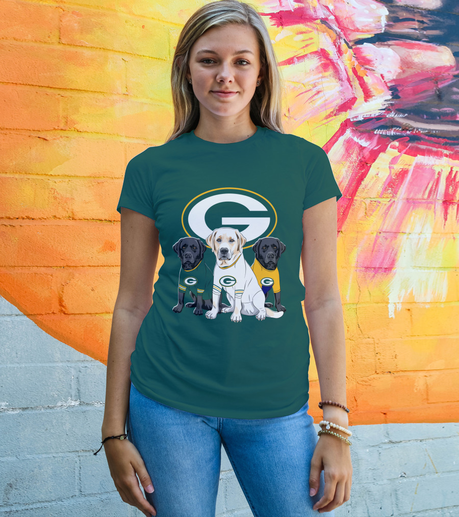 Green Bay Packers Labrador Retriever Trio T-Shirt