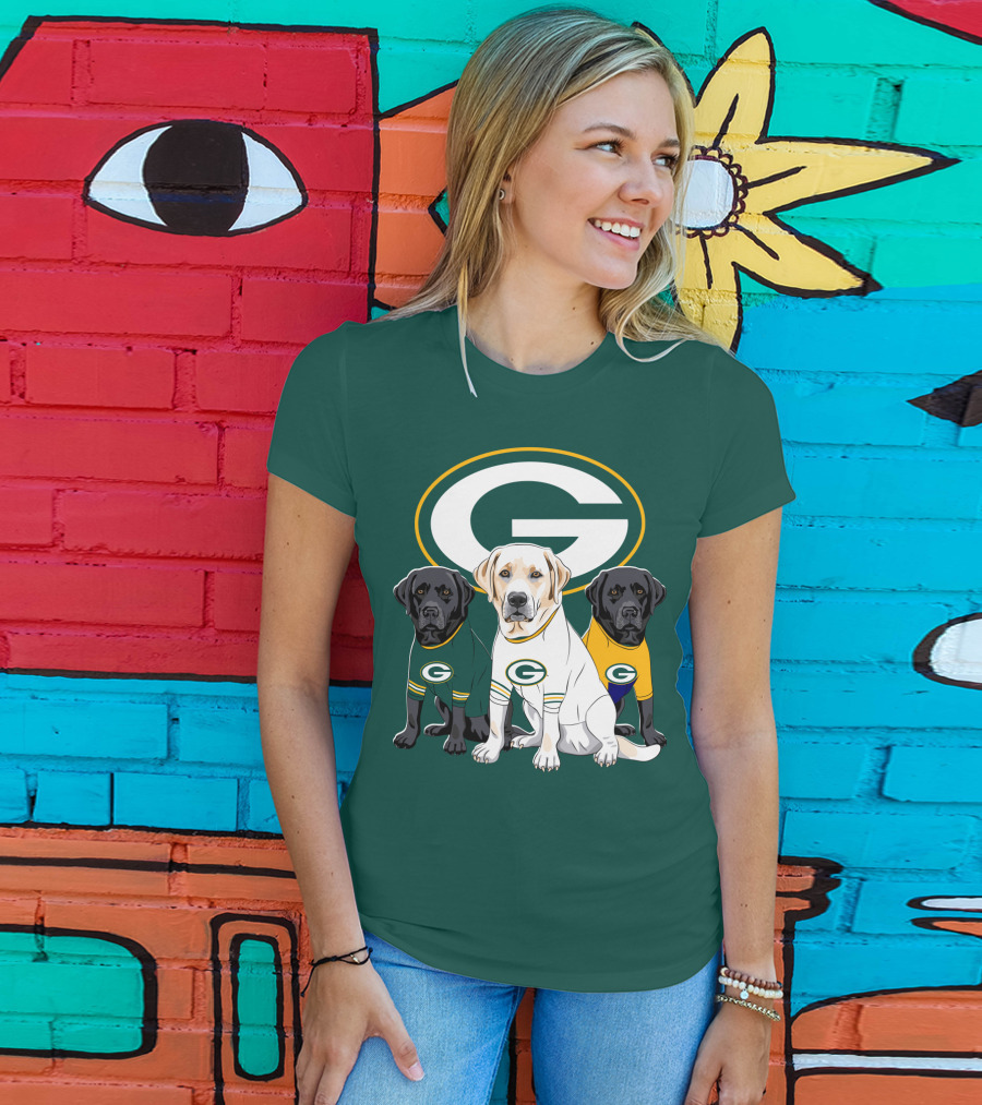 Green Bay Packers Labrador Retriever Trio T-Shirt