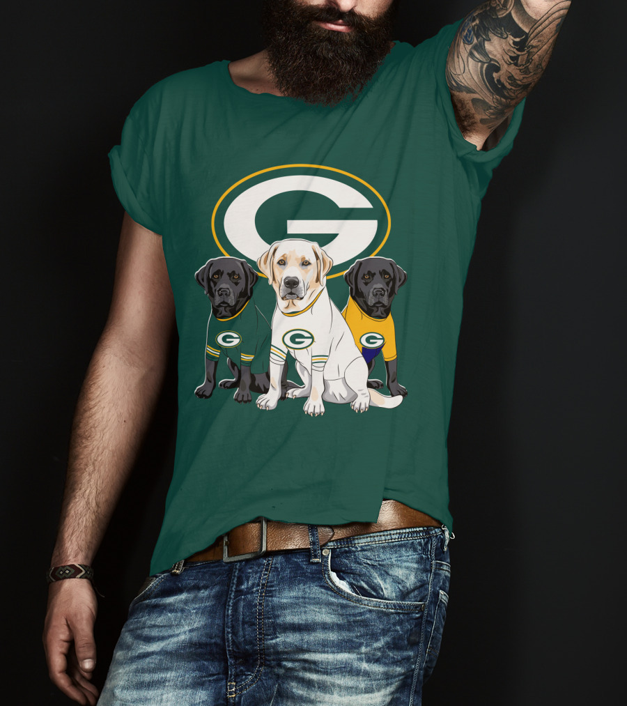 Green Bay Packers Labrador Retriever Trio T-Shirt