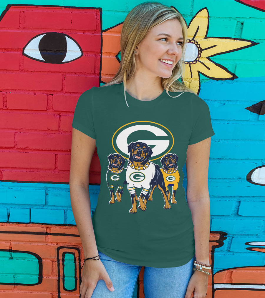 Green Bay Packers Rottweiler T-Shirt