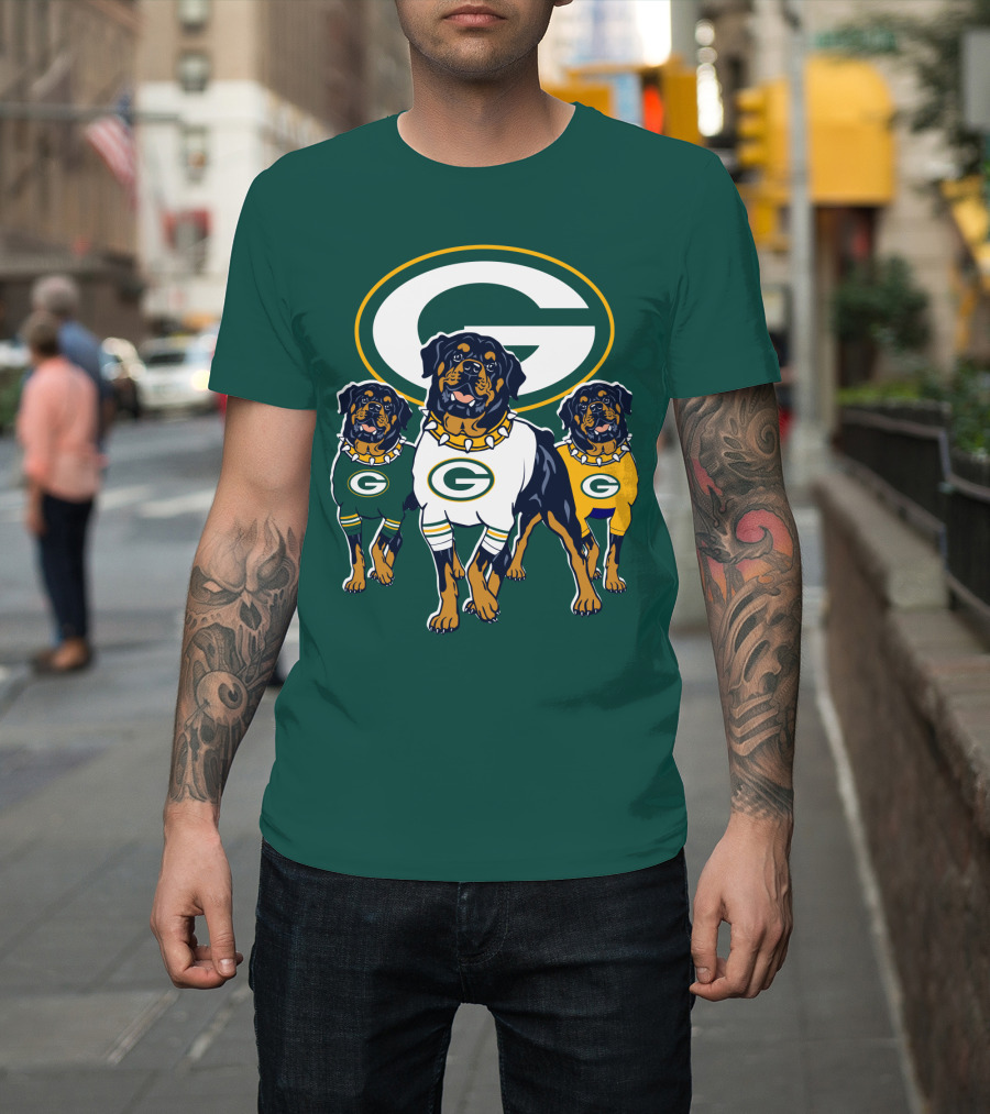 Green Bay Packers Rottweiler T-Shirt